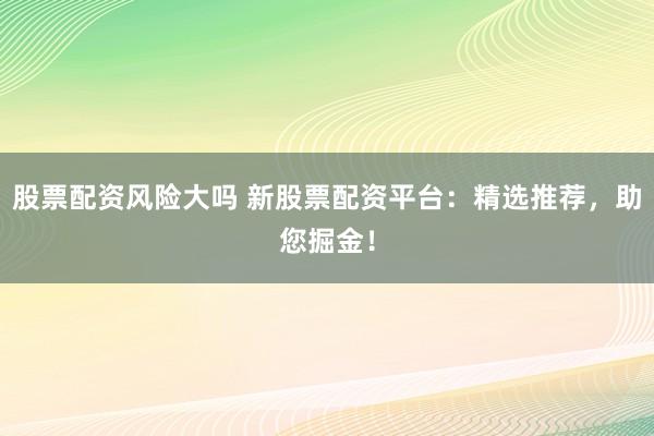 股票配资风险大吗 新股票配资平台：精选推荐，助您掘金！
